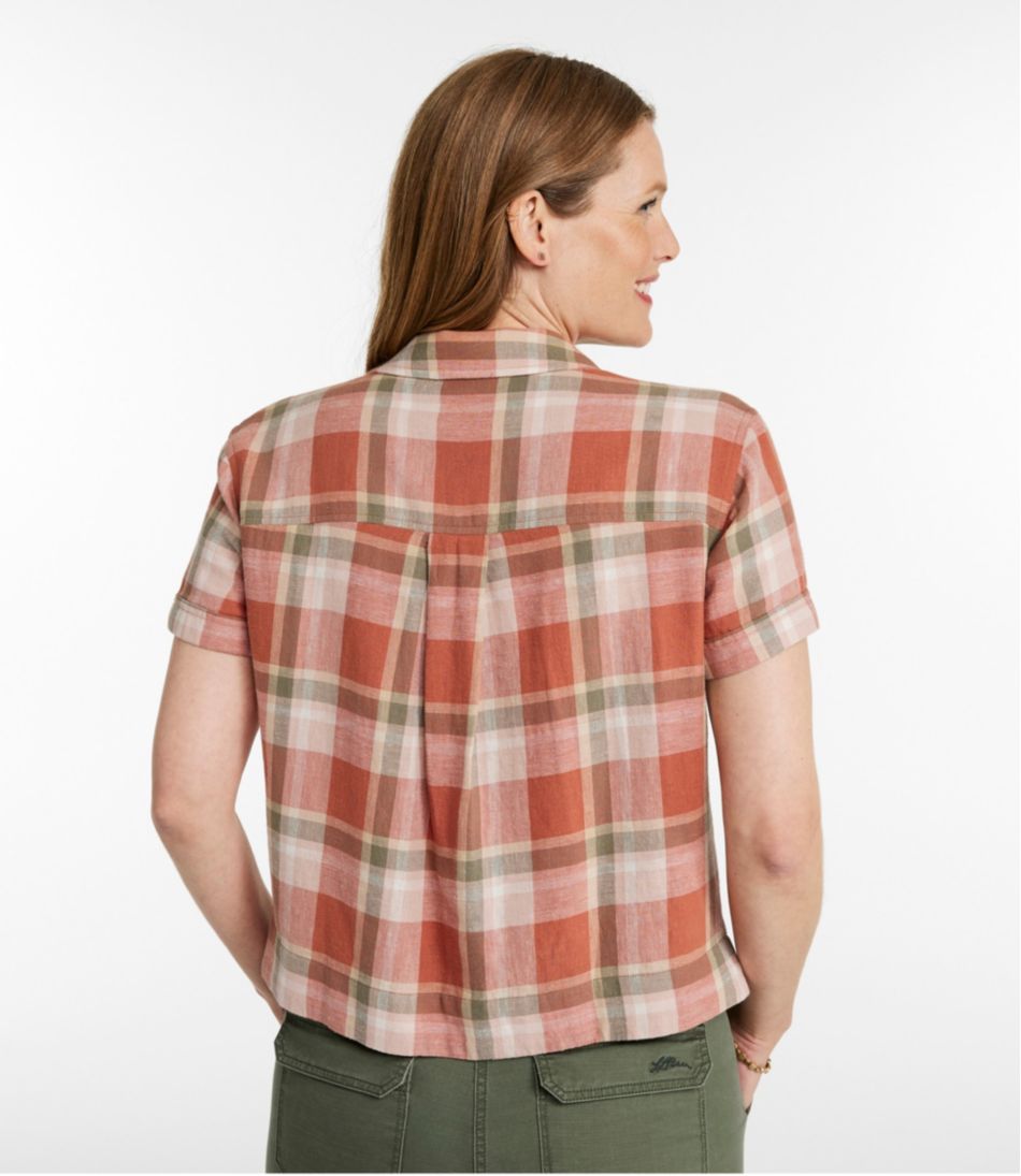 L.L.Bean New | Women's Signature Hemp/Cotton Camp Shirt, Short-Sleeve