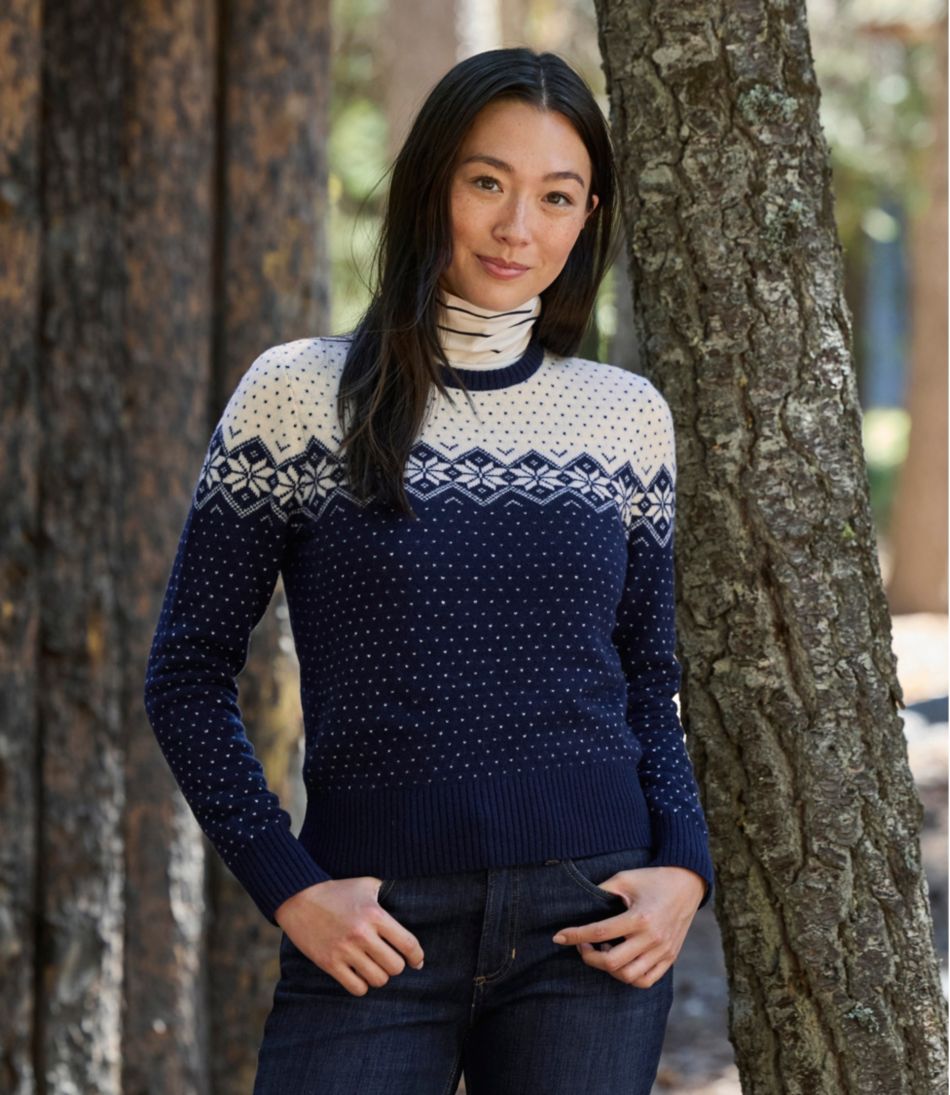 L.L.Bean Online | Women's Signature Camp Merino Wool Sweater, Pullover Novelty