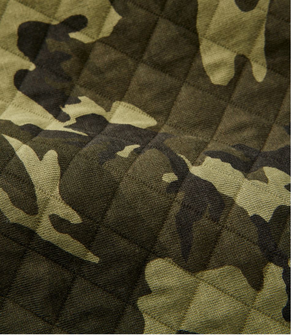L.L.Bean Outlet | Women's Quilted Sweatshirt, Crewneck Pullover Print