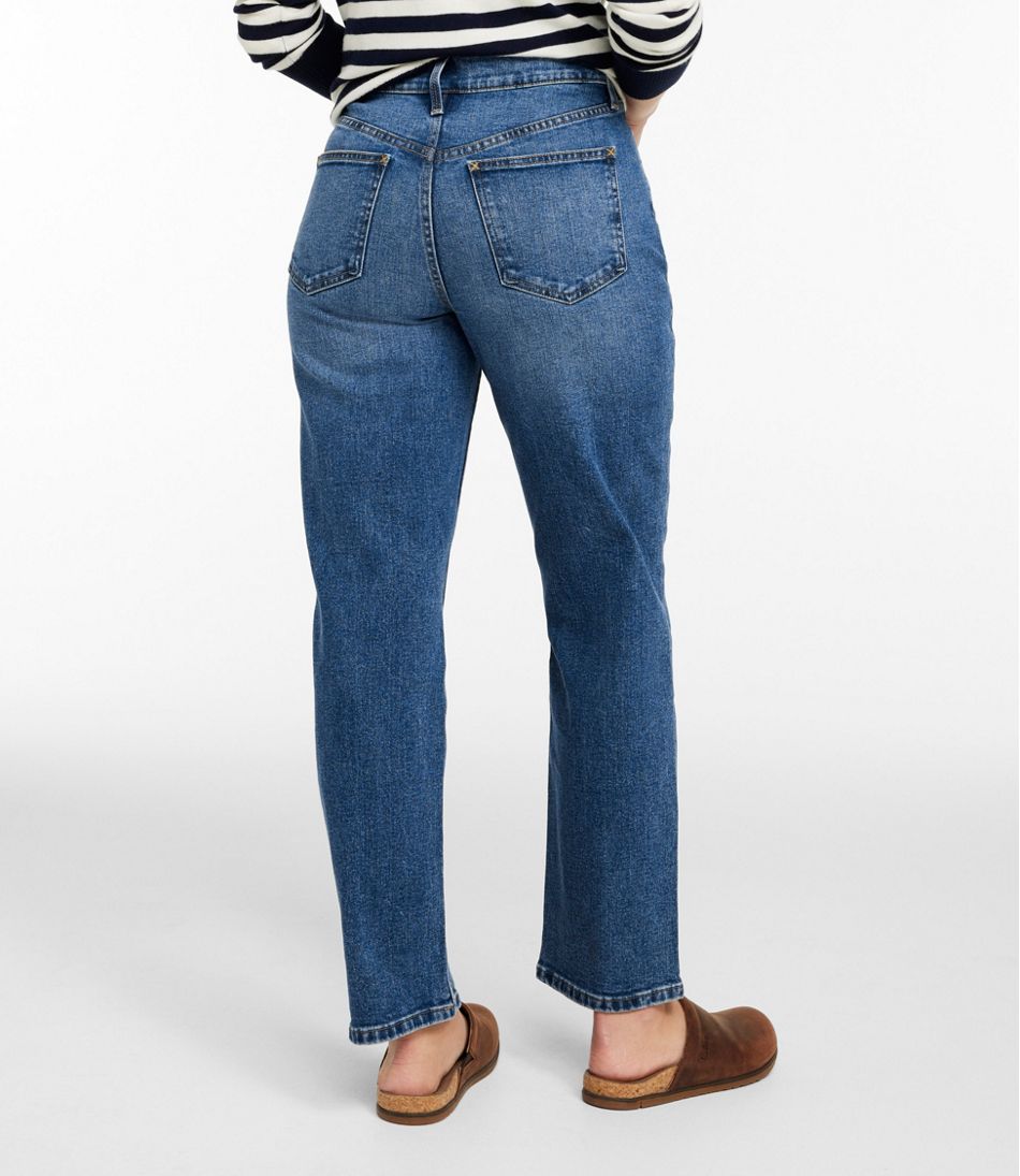 L.L.Bean New | Women's 207 Vintage Jeans, High-Rise Stovepipe Ankle