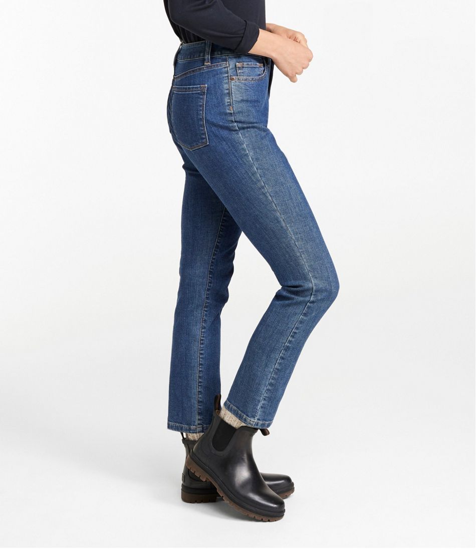 L.L.Bean Outlet | Women's True Shape Jeans, High-Rise Slim-Leg Ankle