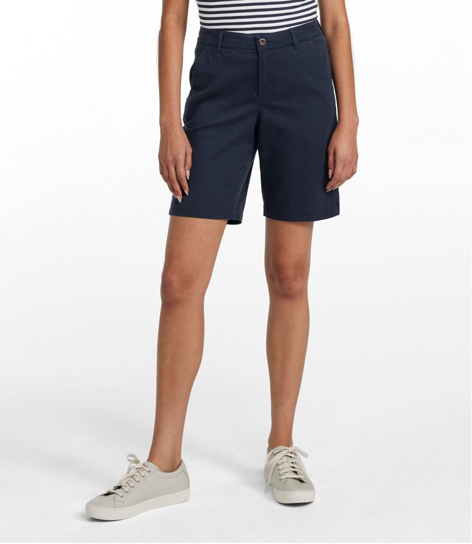 L.L.Bean US | Women's Comfort Stretch Shorts, Chino Bermudas 9"