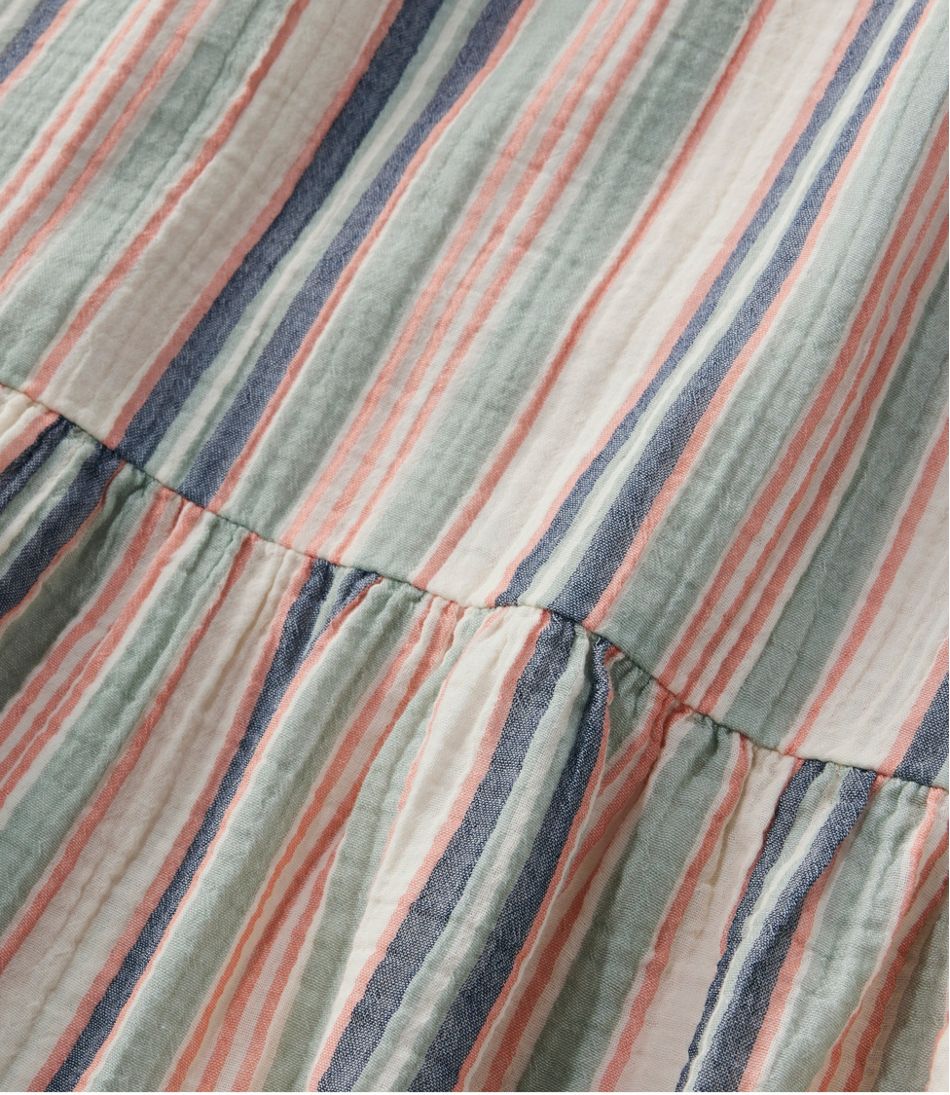 L.L.Bean Online | Women's Cloud Gauze Midi Dress, Stripe