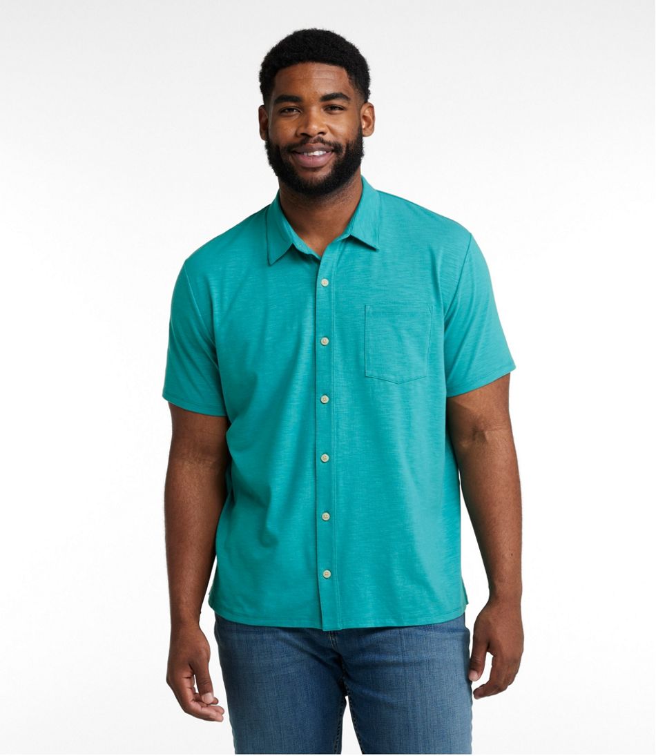 L.L.Bean Online | Men's Lakewashed Performance Shirts, Button-Front Shirt, Short-Sleeve