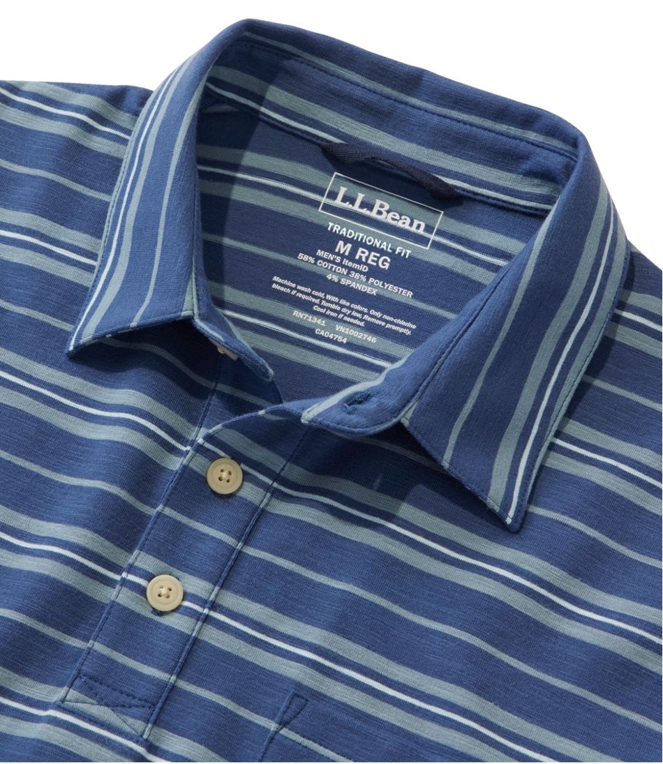L.L.Bean New | Men's Lakewashed Performance Polo, Short-Sleeve, Stripe