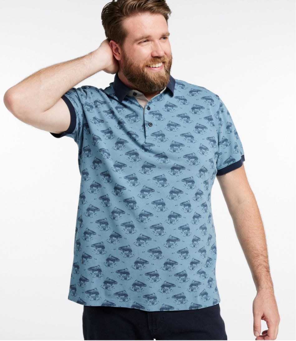 L.L.Bean For Sale | Men's Casco Bay Rugged Polo, Short-Sleeve, Print
