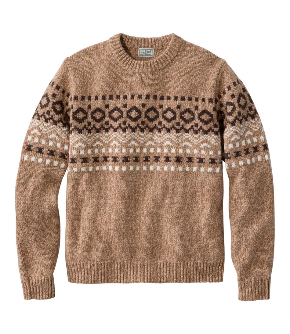 L.L.Bean Outlet | Men's Bean's Classic Ragg Wool Sweater, Crewneck, Fair Isle