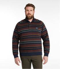 L.L.Bean On Sale | Men's Quilted Sweatshirt, Mockneck, Stripe