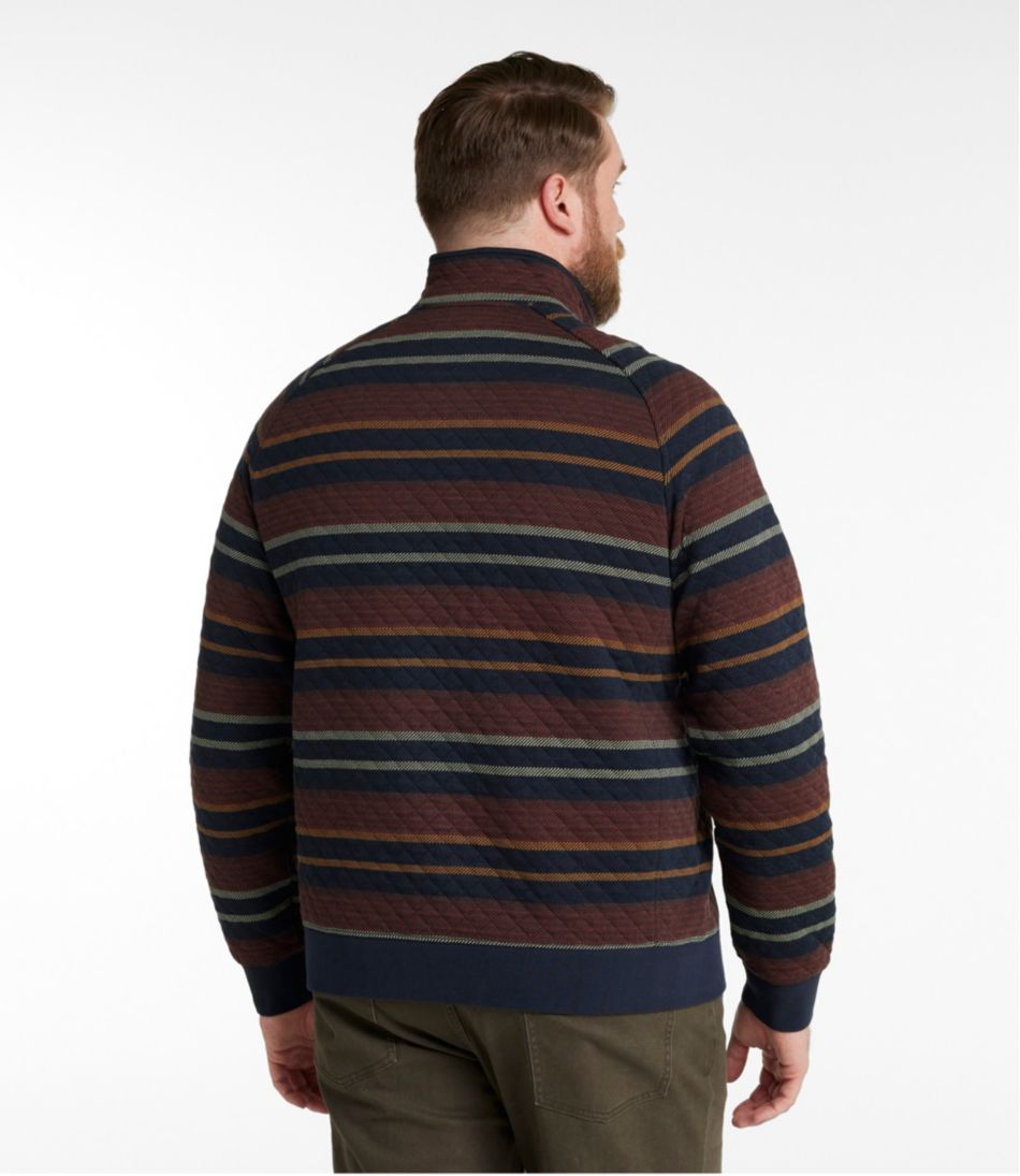 L.L.Bean On Sale | Men's Quilted Sweatshirt, Mockneck, Stripe