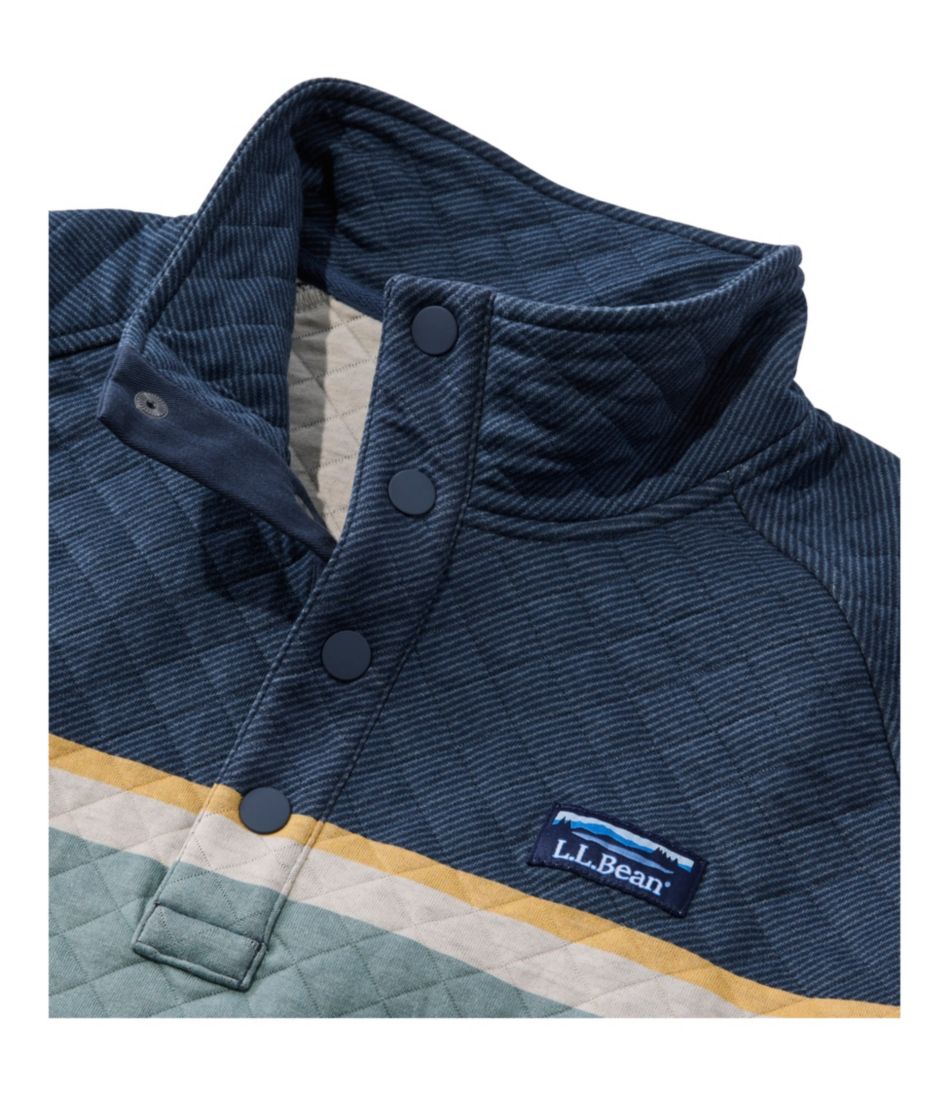 L.L.Bean On Sale | Men's Quilted Sweatshirt, Mockneck, Stripe