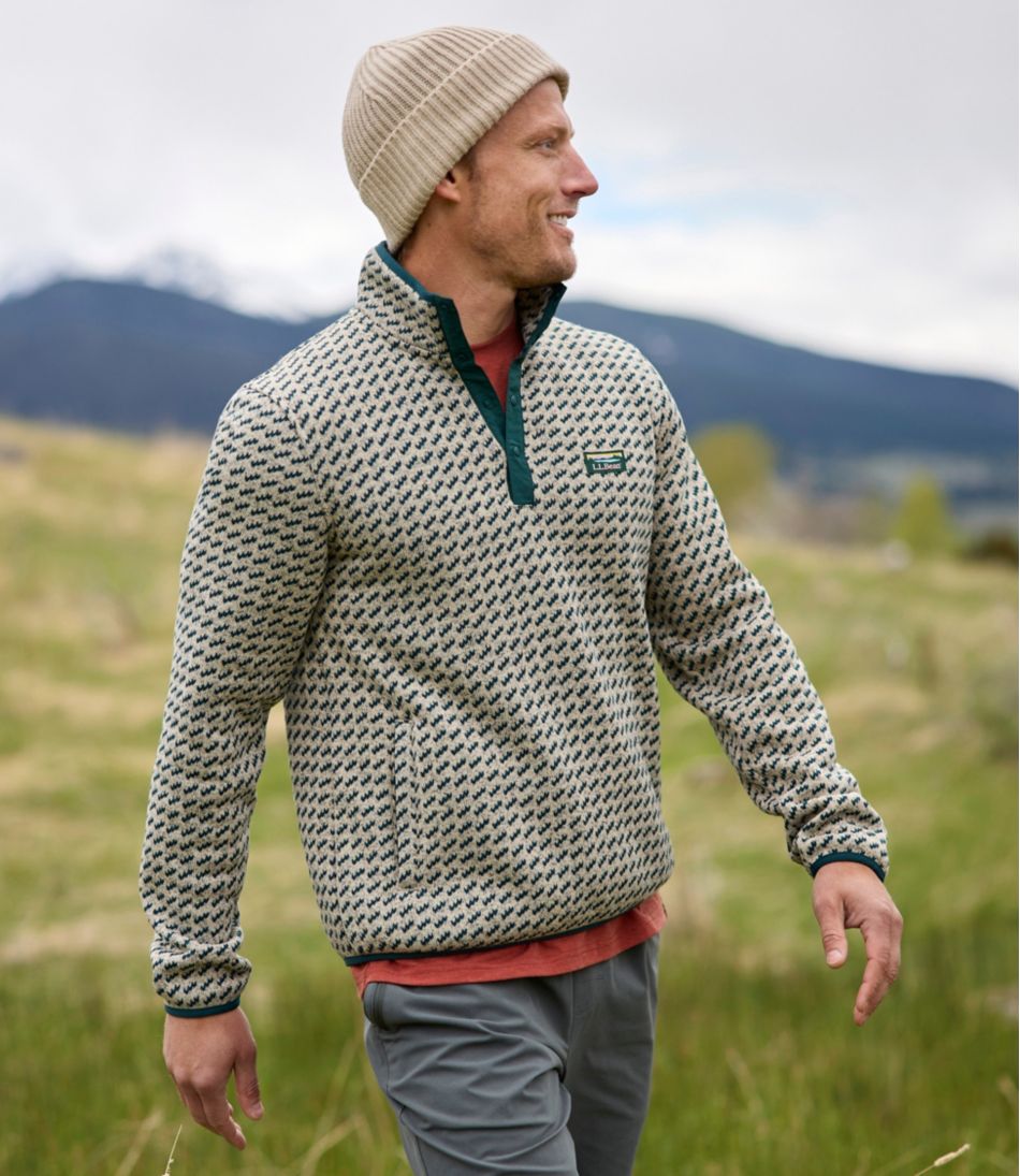 L.L.Bean Online | Men's Sweater Fleece Pullover, Print