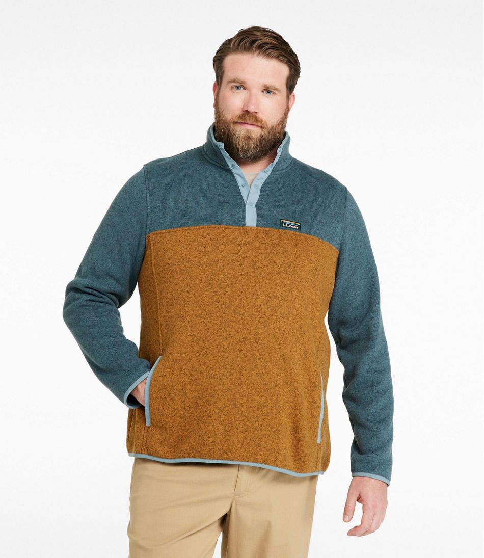 L.L.Bean US | Men's Sweater Fleece Pullover, Colorblock