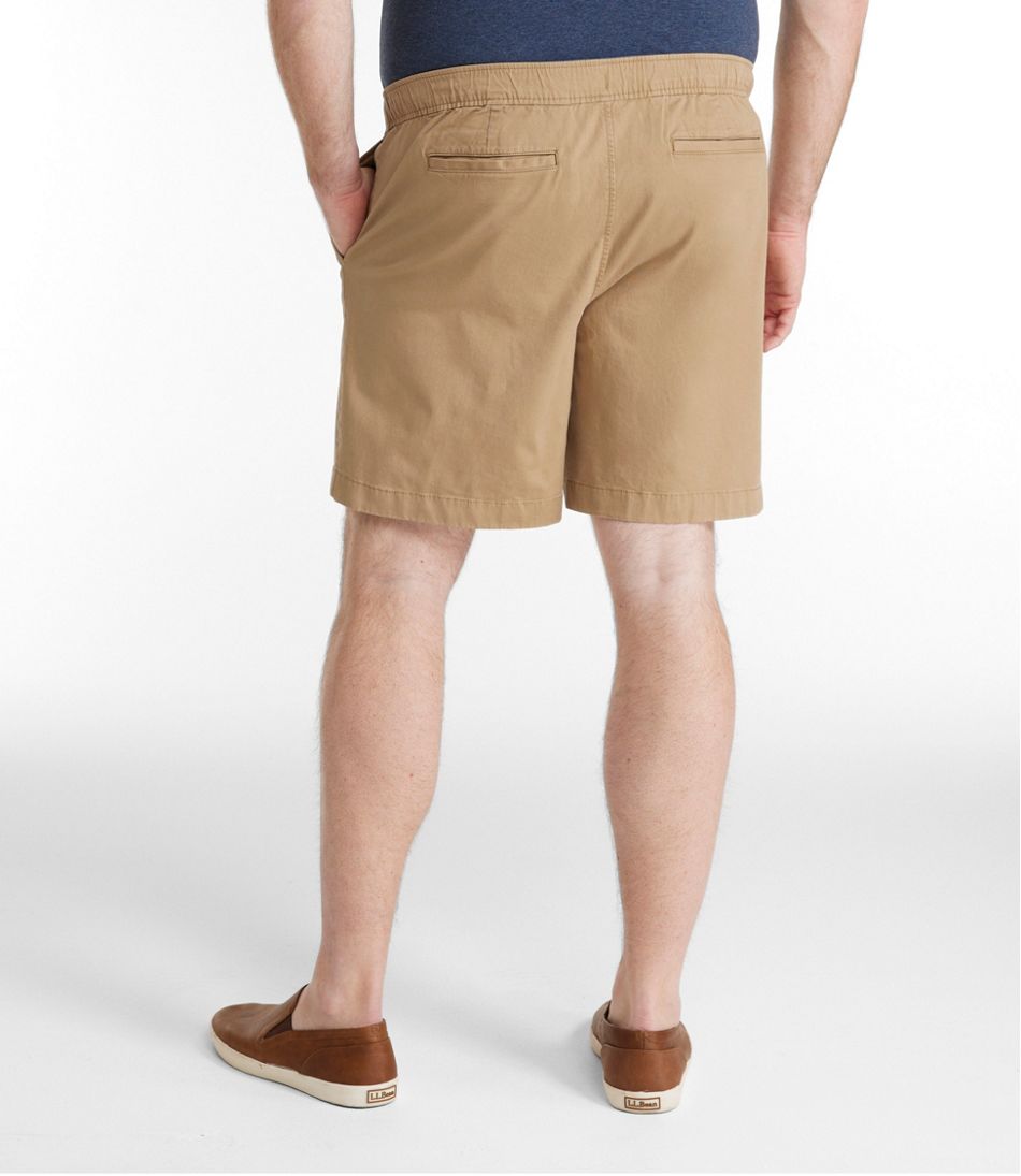 L.L.Bean Sale | Men's Lakewashed Stretch Khaki Shorts, Pull-On, 8"