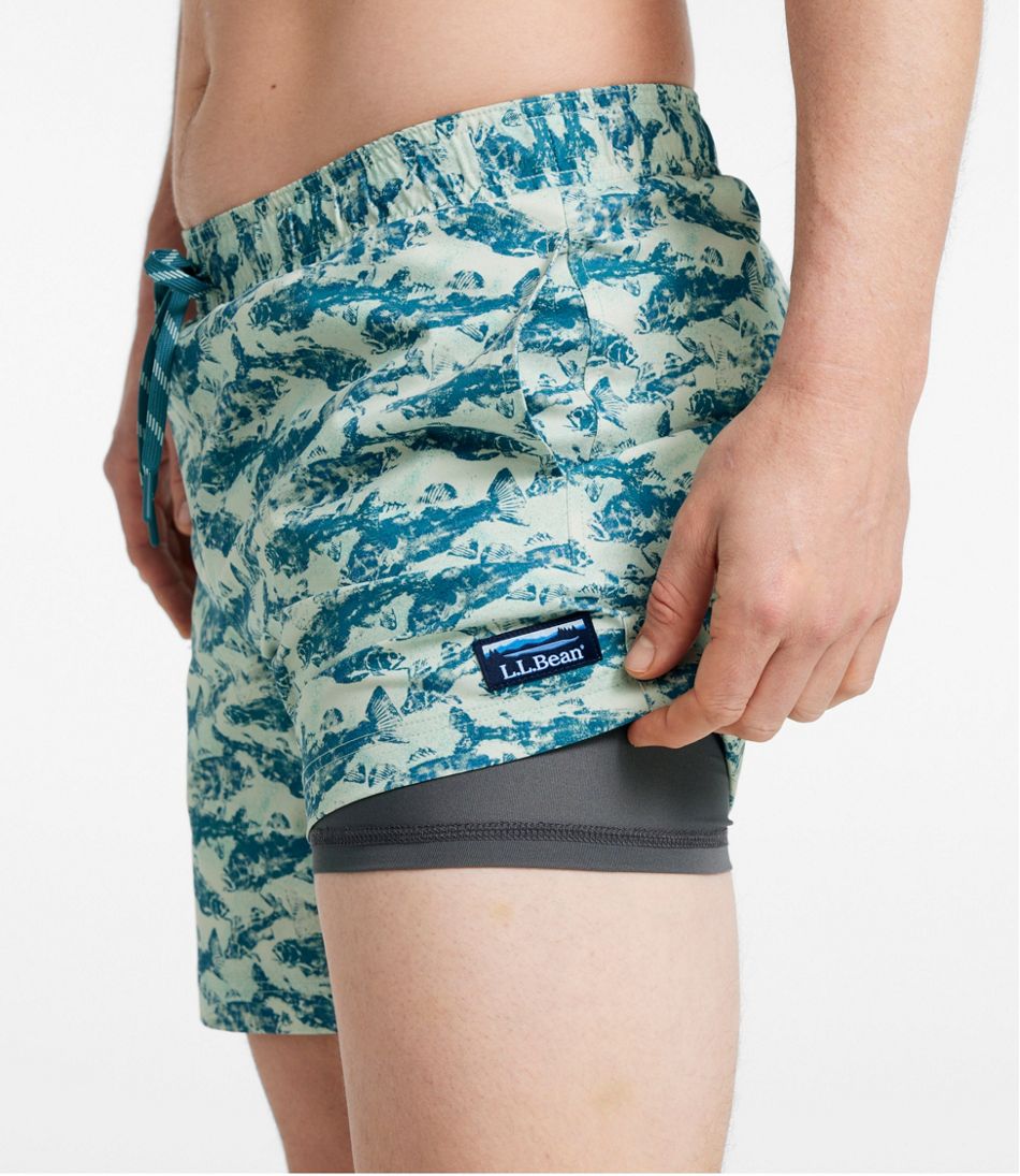 L.L.Bean Outlet | Men's Vacationland Stretch Swim Trunks, Print, 6"