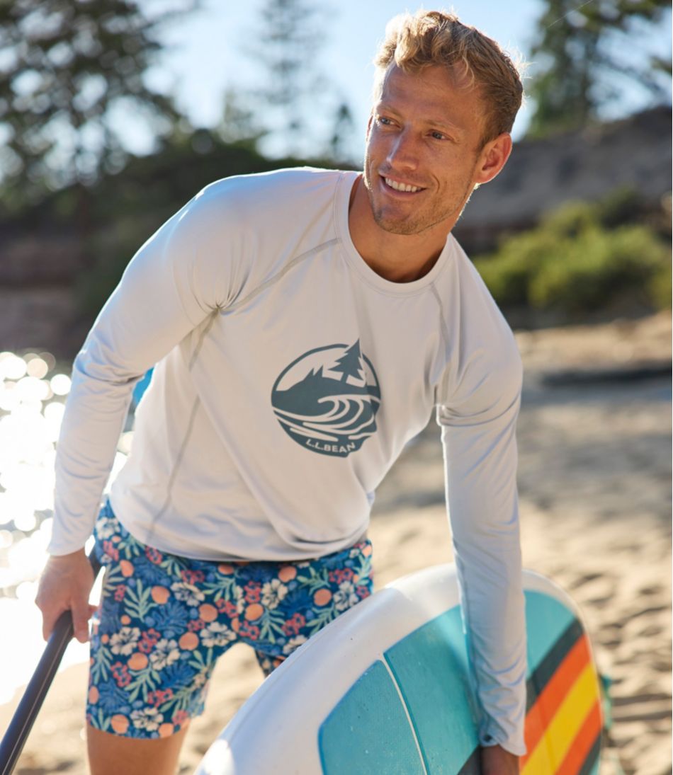 L.L.Bean Outlet | Men's Vacationland Stretch Swim Trunks, Print, 6"