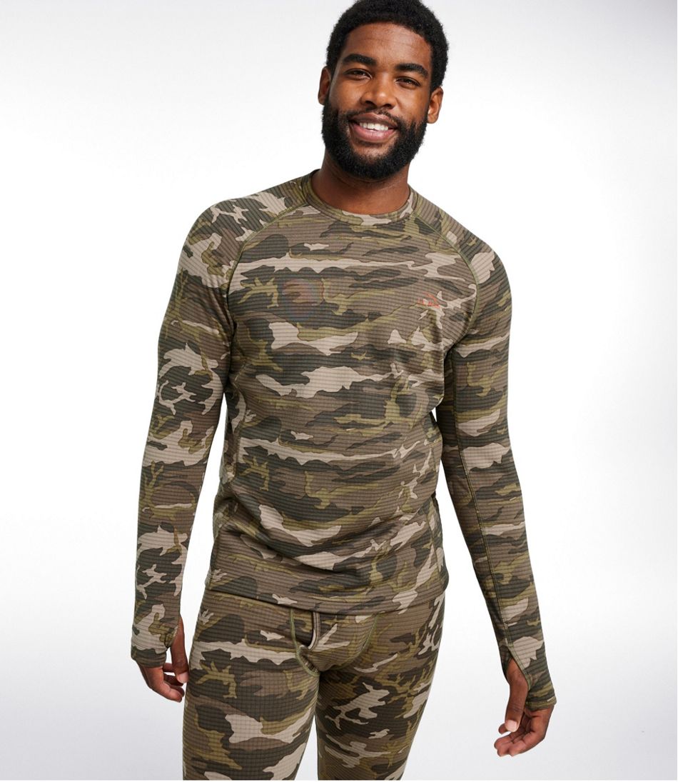 L.L.Bean Online | Men's Heavyweight Base Layer Crew Top, Print
