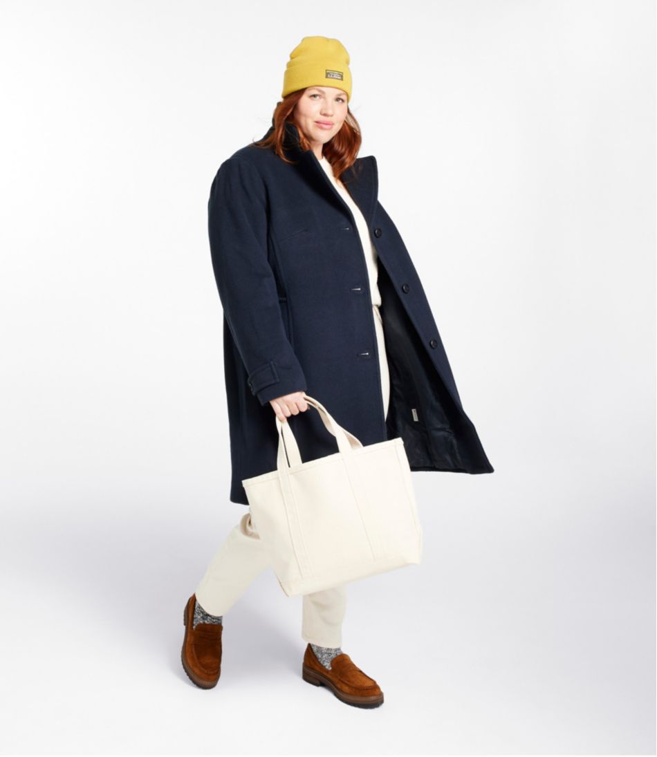 L.L.Bean New | Women's Classic Lambswool Polo Coat, Three-Quarter Length