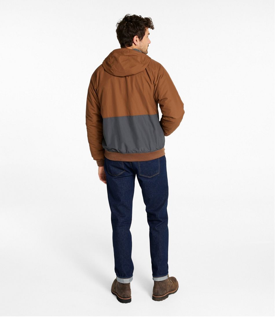 L.L.Bean Discount | Men's Insulated 3-Season Bomber Hooded Jacket, Colorblock