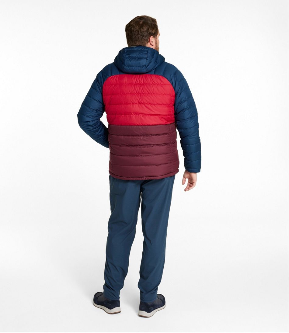 L.L.Bean Discount | Men's Bean's Down Hooded Jacket, Colorblock