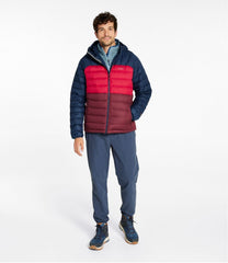 L.L.Bean Discount | Men's Bean's Down Hooded Jacket, Colorblock
