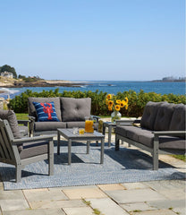 L.L.Bean Discount | All-Weather Patio Chair with Textured Cushion, Slate Gray
