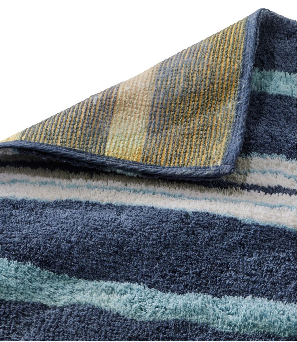 L.L.Bean New | Premium Cotton Bath Mat, Multistripe