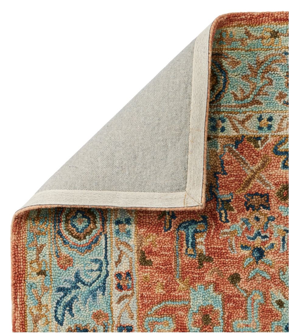 L.L.Bean Online | Single Border Terracotta Wool Tufted Rug