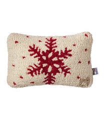 L.L.Bean On Sale | Wool Hooked Throw Pillow, Red Flake, 8" x 12"