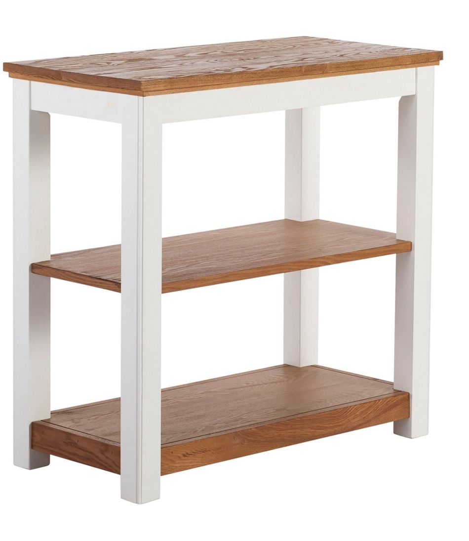 L.L.Bean Discount | Painted Farmhouse Two-Shelf Console, Wood Top