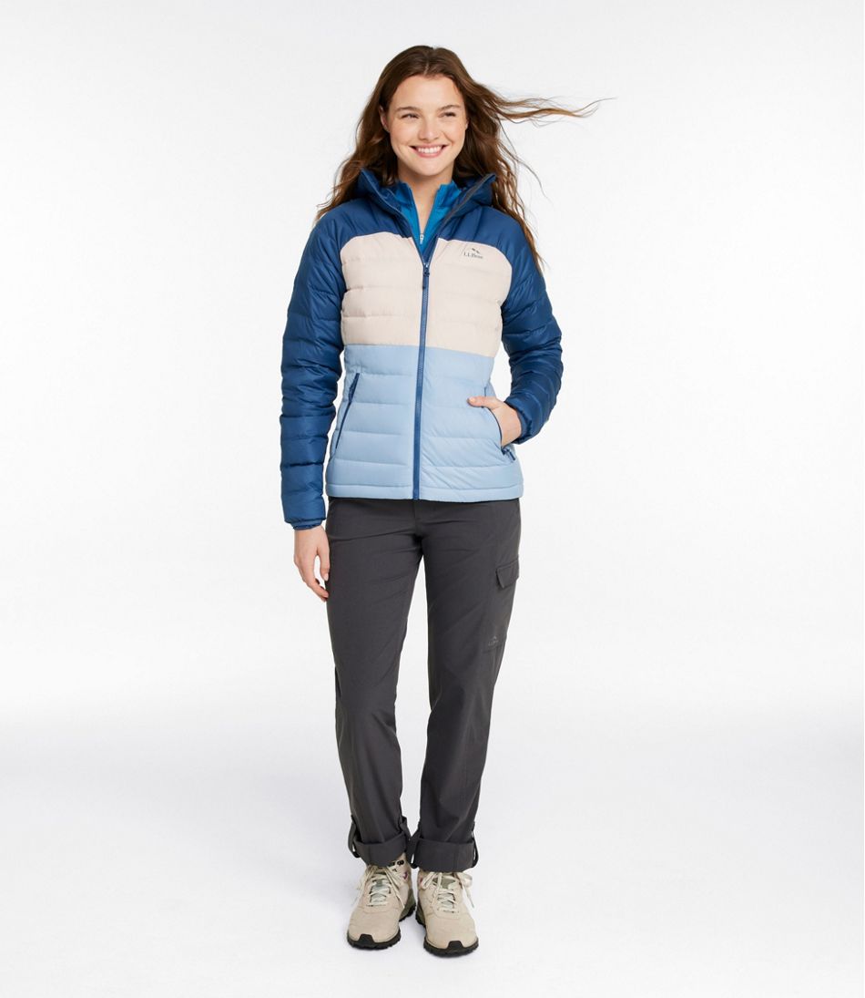 L.L.Bean New | Women's Bean's Down Hooded Jacket, Colorblock