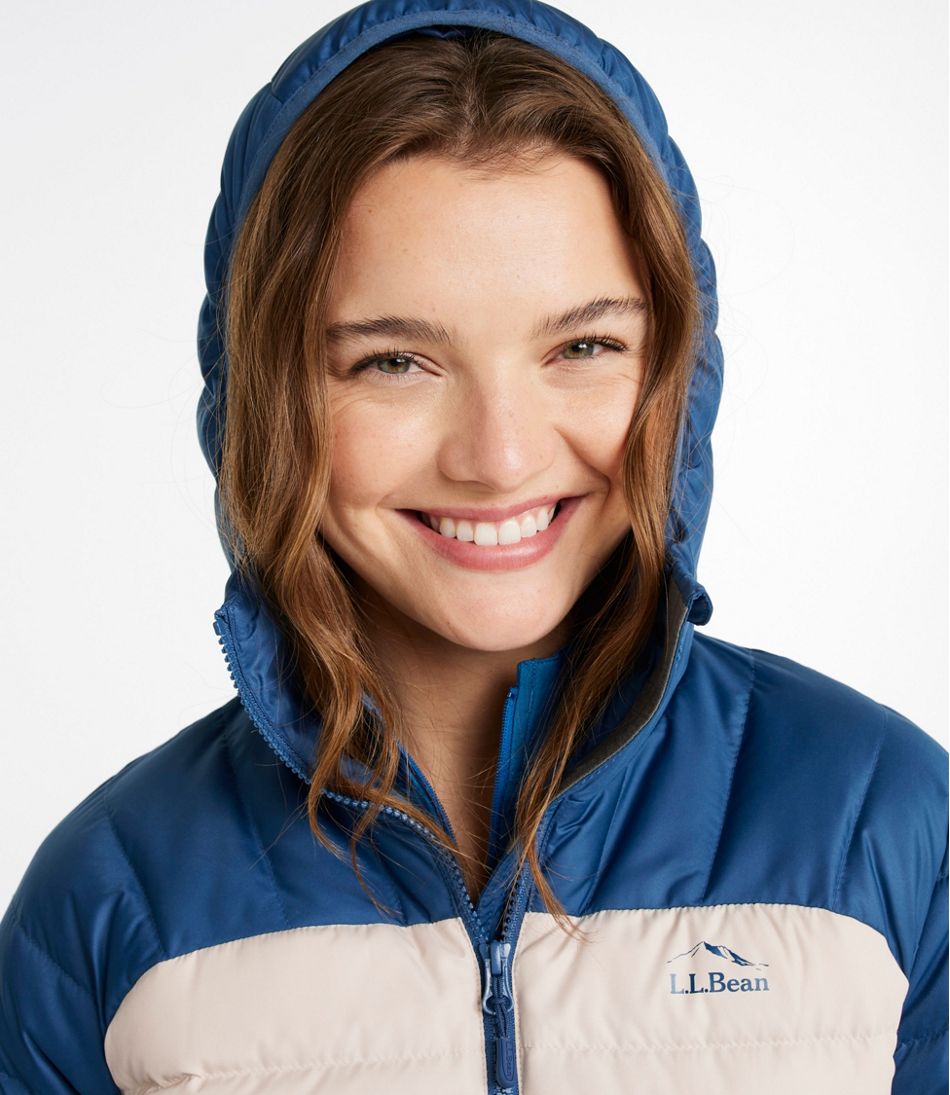 L.L.Bean New | Women's Bean's Down Hooded Jacket, Colorblock