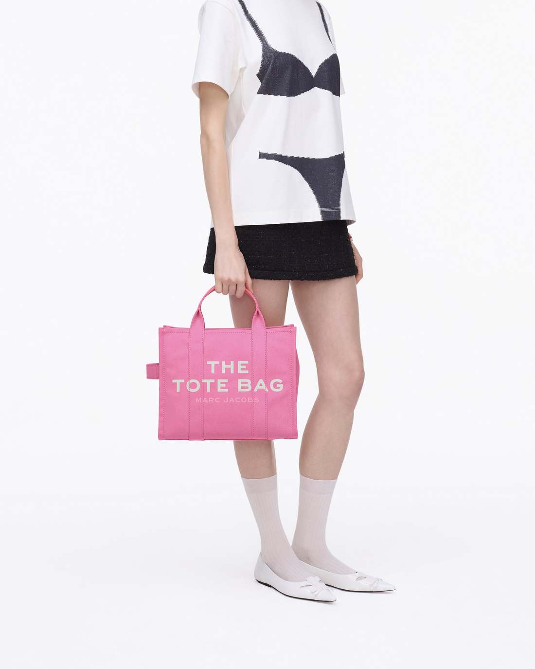 Marc Jacobs The Canvas Medium Tote Bag Bow Pink BAGS