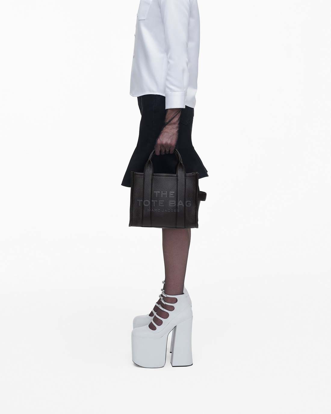 Marc Jacobs The Leather Small Tote Bag Black BAGS|NEW ARRIVALS