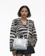 Marc Jacobs The Metallic Leather Small Tote Bag Metallic Silver BAGS
