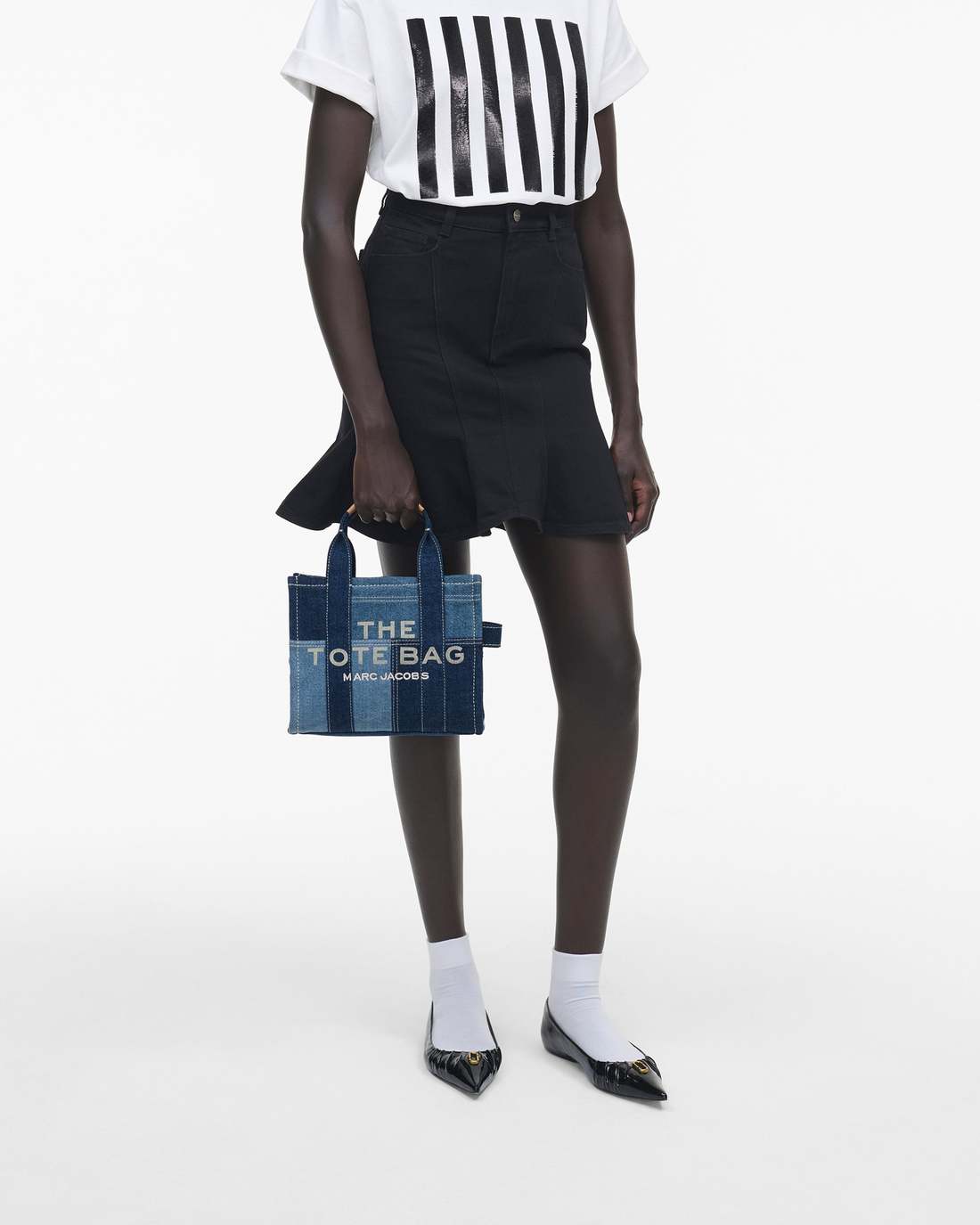Marc Jacobs The Denim Small Tote Bag Blue Denim BAGS