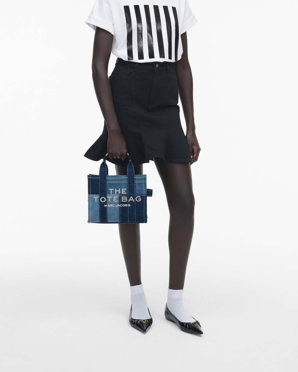 Marc Jacobs The Denim Small Tote Bag Blue Denim BAGS