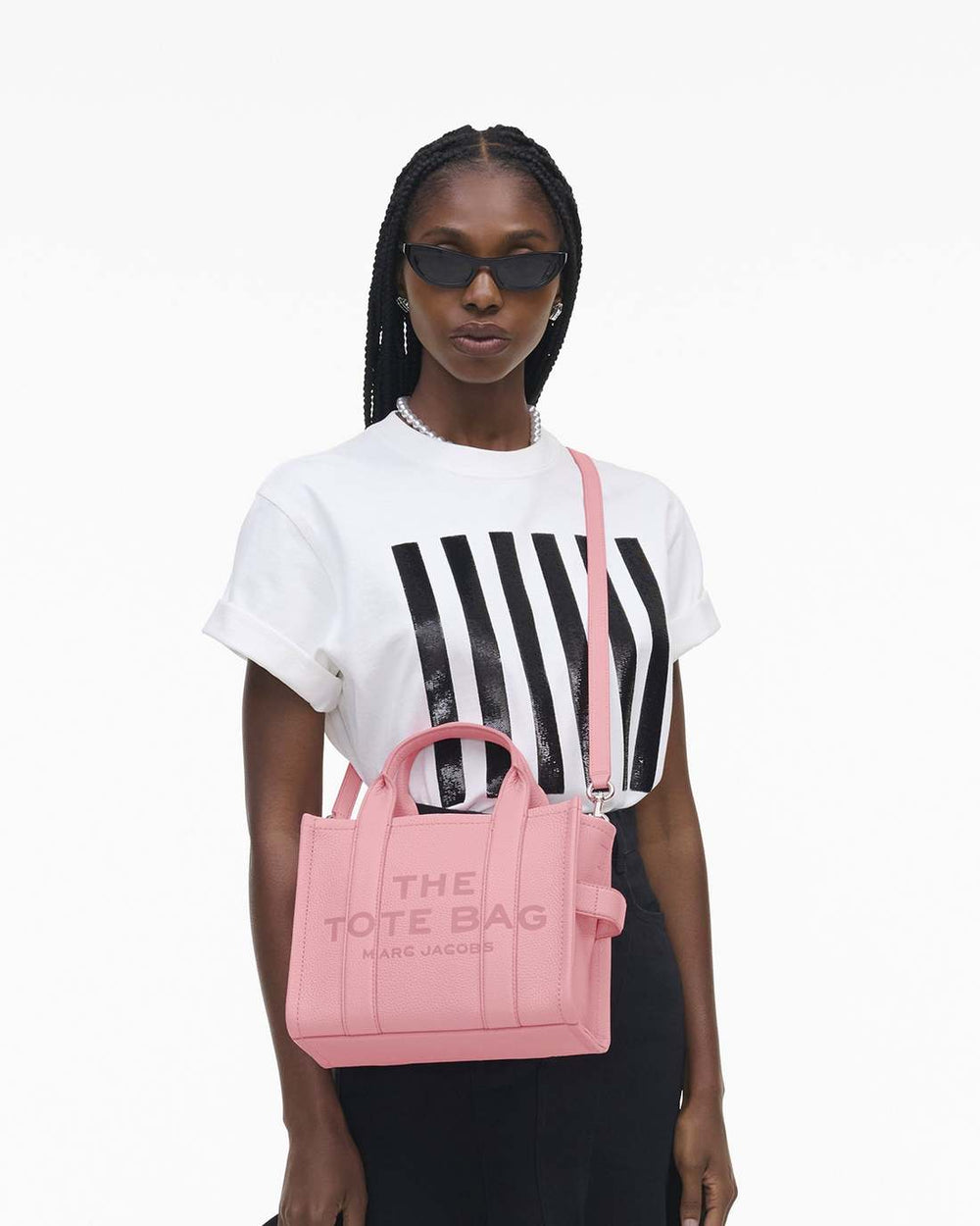 Marc Jacobs The Leather Small Tote Bag Ribbon Pink BAGS