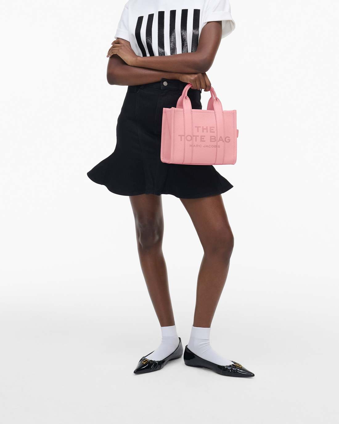 Marc Jacobs The Leather Small Tote Bag Ribbon Pink BAGS