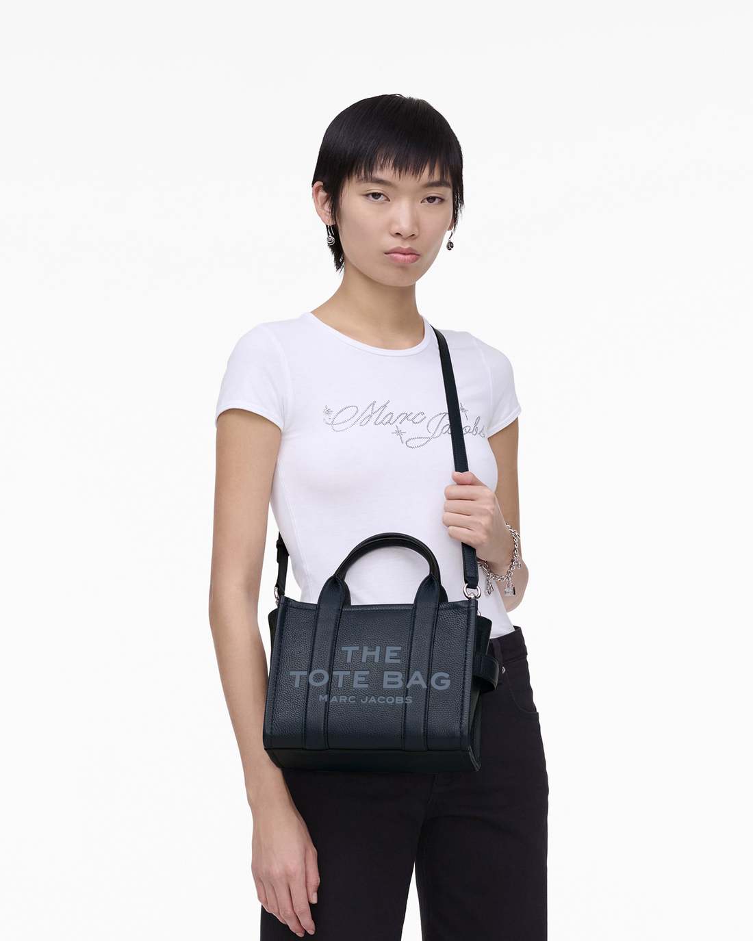 Marc Jacobs The Leather Small Tote Bag Blue Sea BAGS