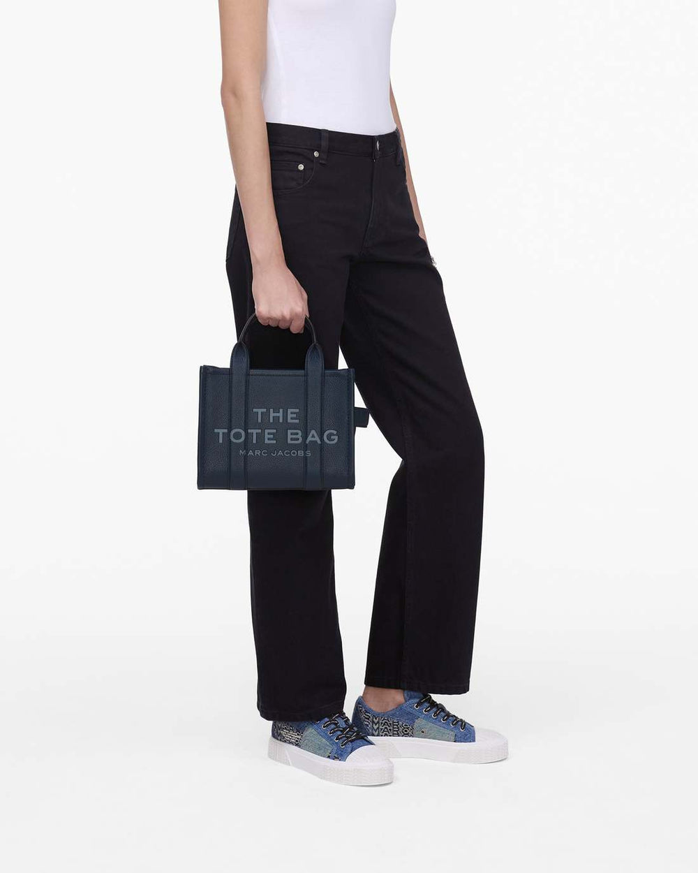 Marc Jacobs The Leather Small Tote Bag Blue Sea BAGS