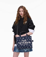 Marc Jacobs The Bandana Canvas Medium Tote Bag Navy Multi BAGS|NEW ARRIVALS