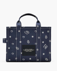 Marc Jacobs The Bandana Canvas Medium Tote Bag Navy Multi BAGS|NEW ARRIVALS