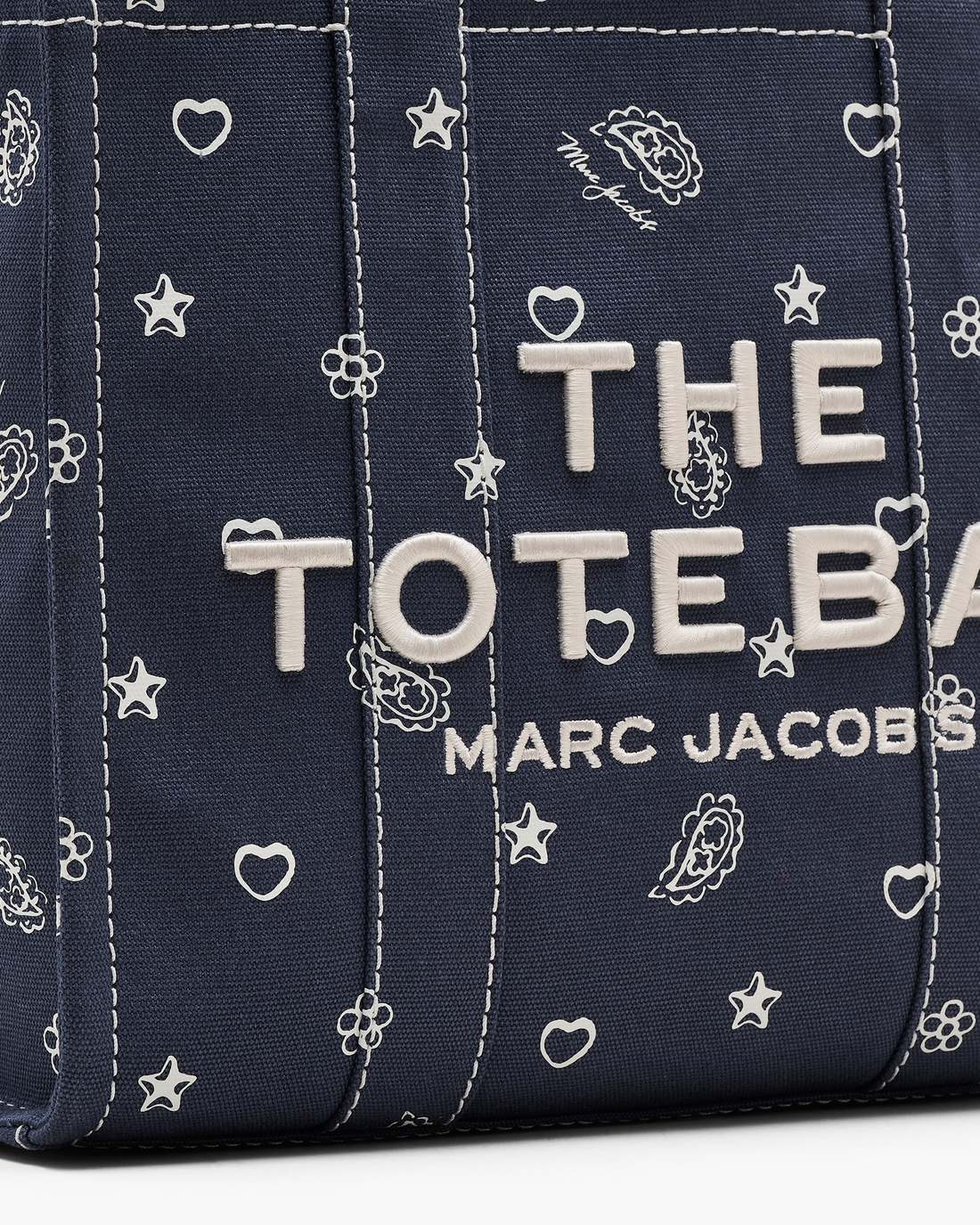 Marc Jacobs The Bandana Canvas Medium Tote Bag Navy Multi BAGS|NEW ARRIVALS