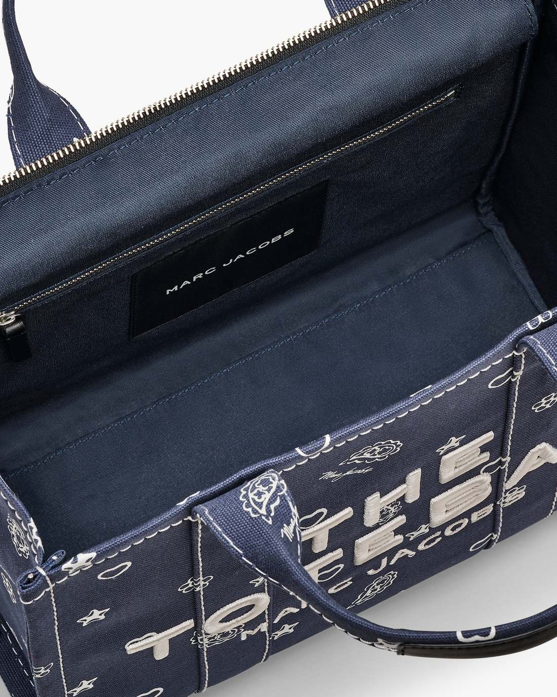Marc Jacobs The Bandana Canvas Medium Tote Bag Navy Multi BAGS|NEW ARRIVALS
