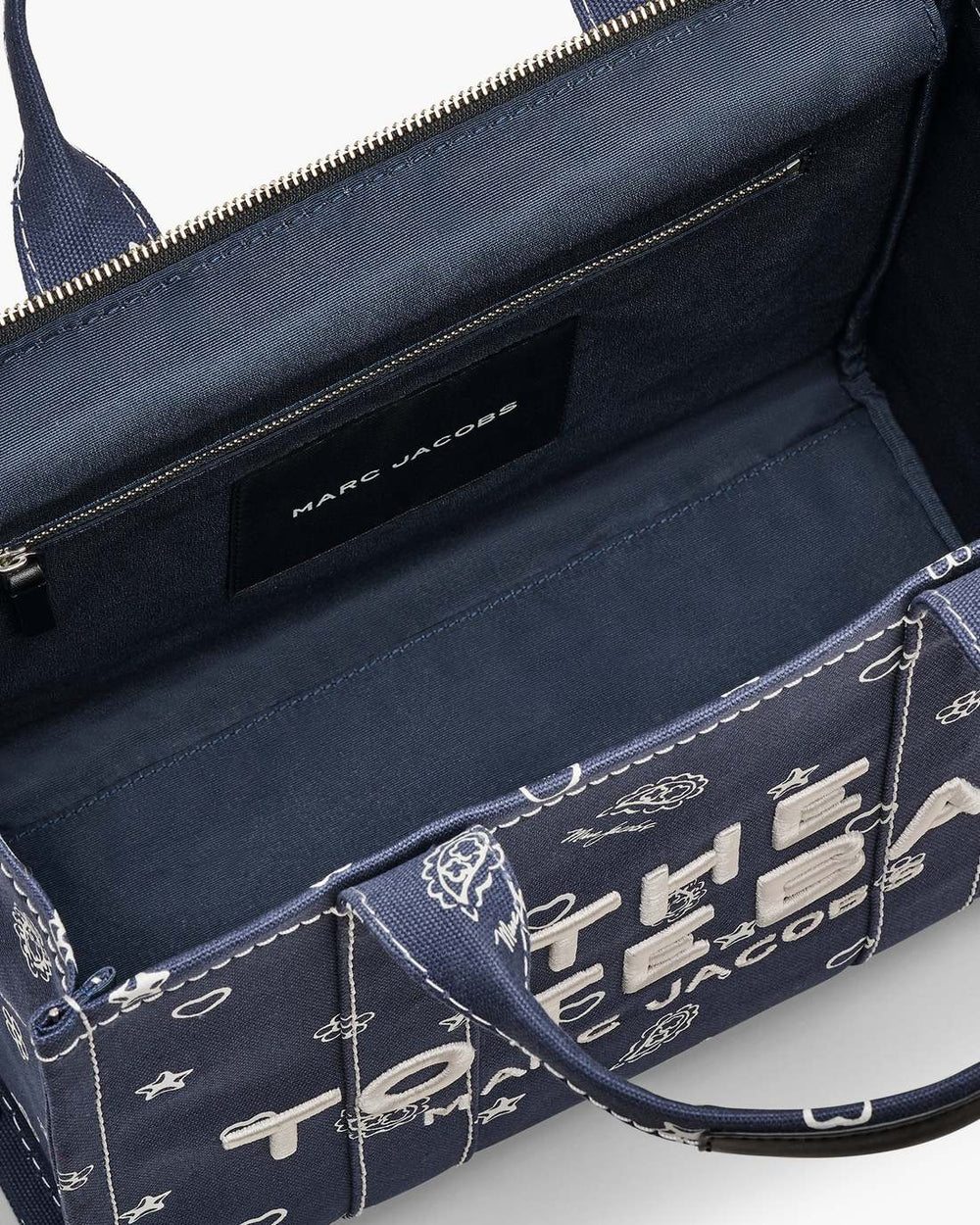 Marc Jacobs The Bandana Canvas Medium Tote Bag Navy Multi BAGS|NEW ARRIVALS