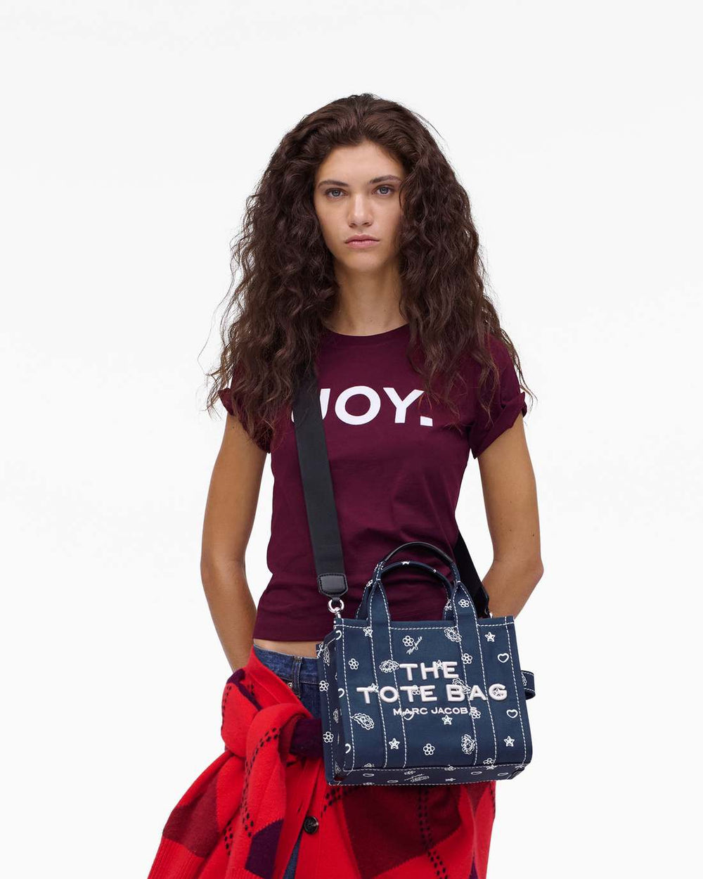 Marc Jacobs The Bandana Canvas Small Tote Bag Navy Multi BAGS|NEW ARRIVALS