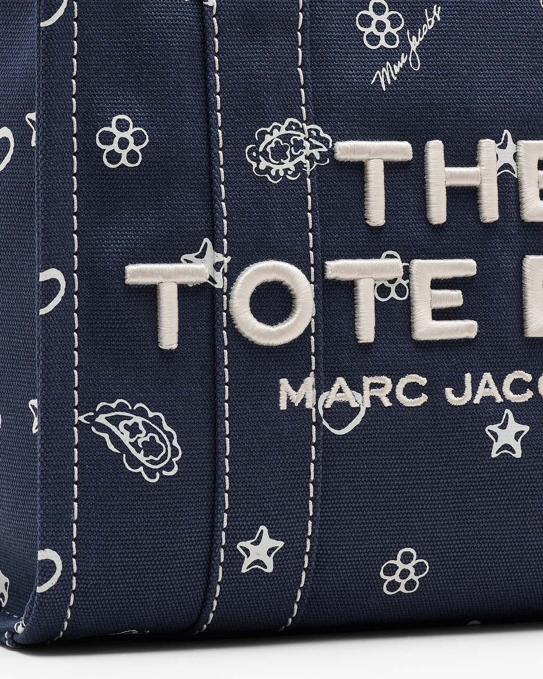 Marc Jacobs The Bandana Canvas Small Tote Bag Navy Multi BAGS|NEW ARRIVALS