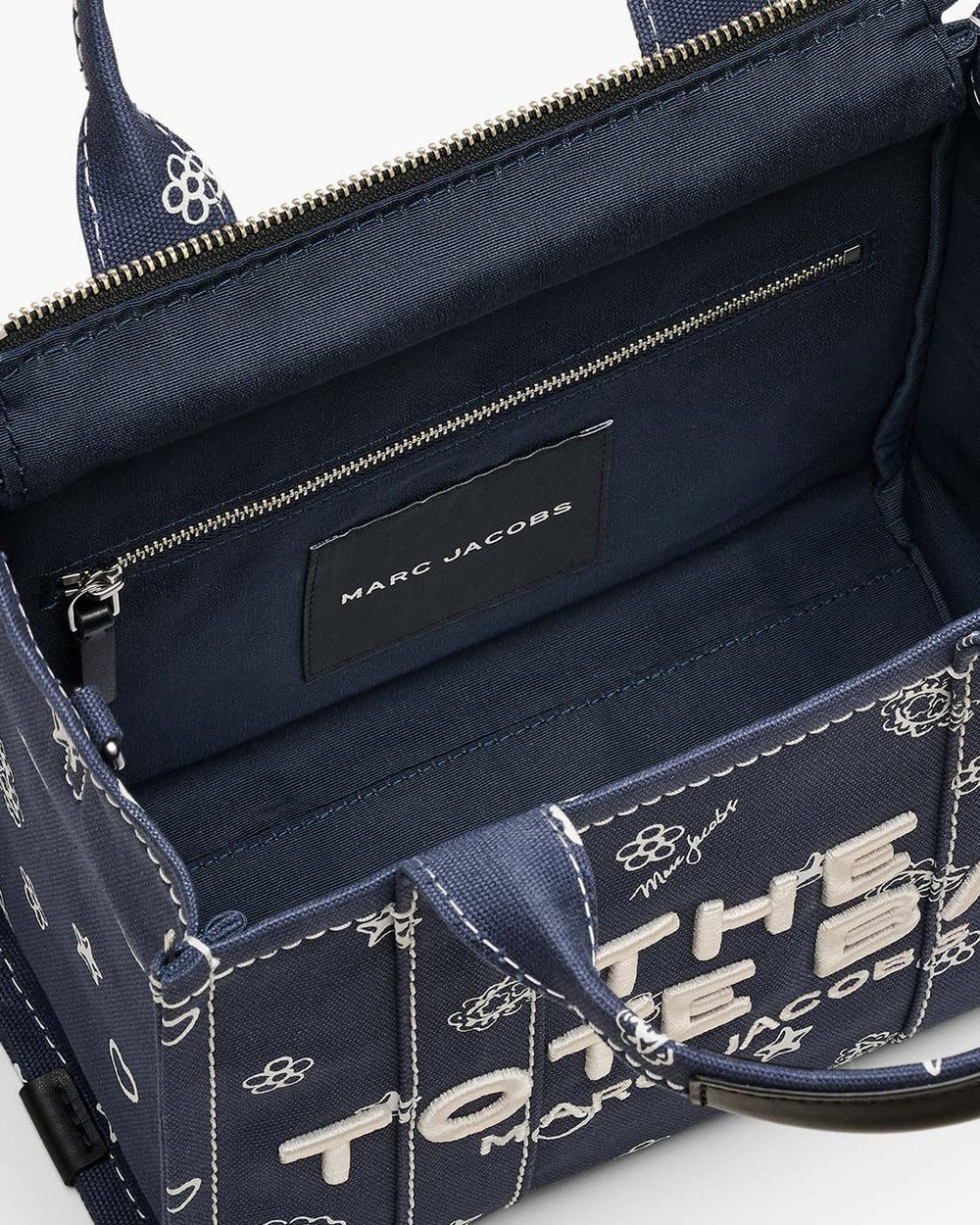 Marc Jacobs The Bandana Canvas Small Tote Bag Navy Multi BAGS|NEW ARRIVALS