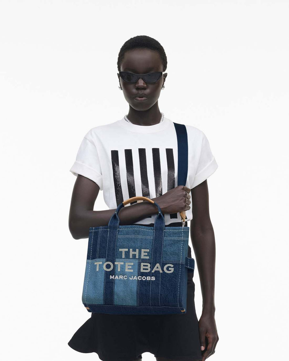 Marc Jacobs The Denim Medium Tote Bag Blue Denim BAGS