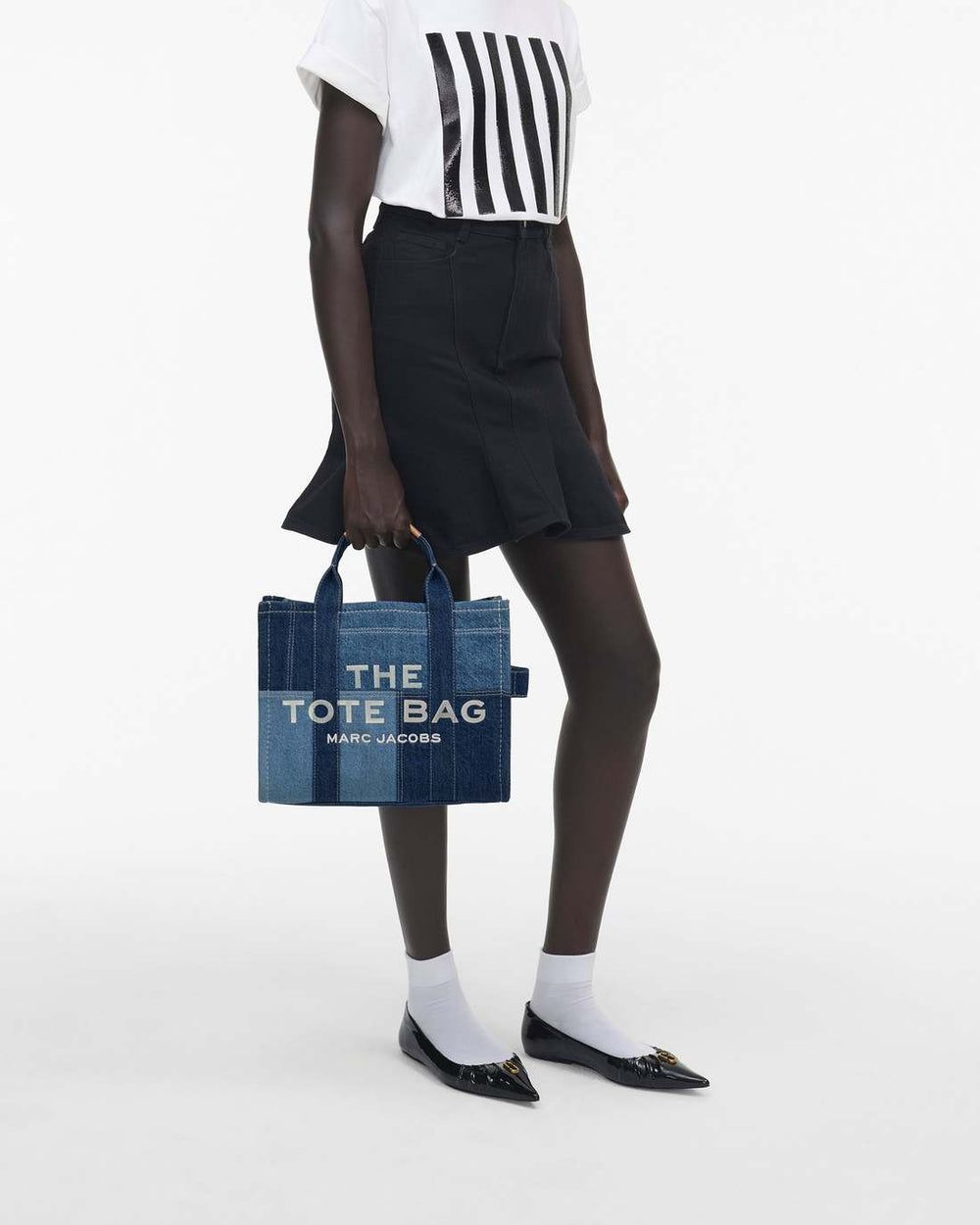 Marc Jacobs The Denim Medium Tote Bag Blue Denim BAGS